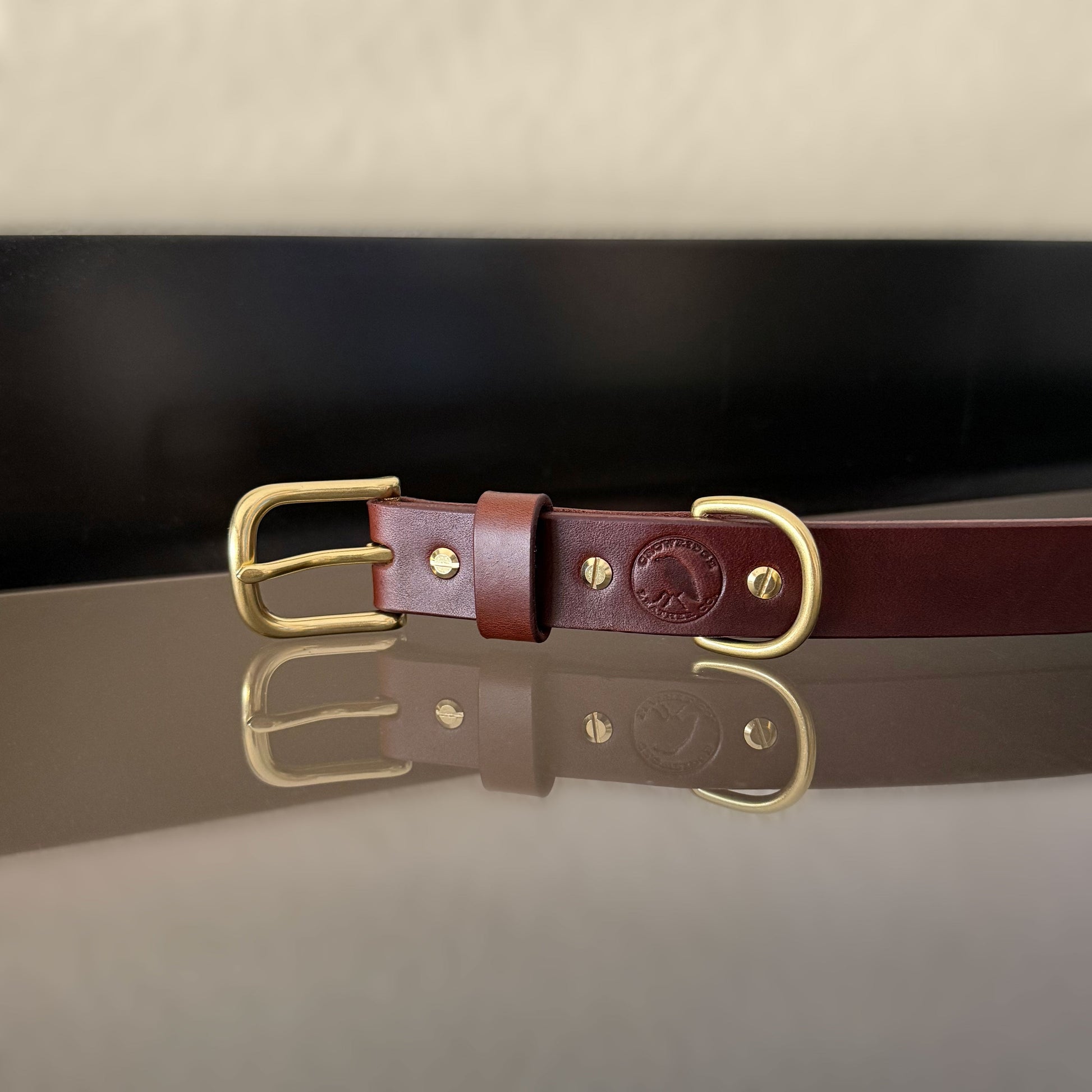 Dog Collar — Hickory with Brass hardware