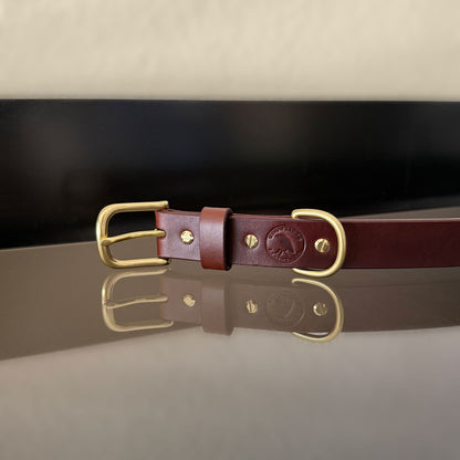 Dog Collar — Hickory with Brass hardware