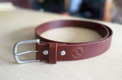 Hickory belt with Nickel hardware